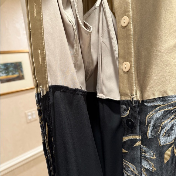 Teri Jon Ricki Freeman satin & brocade dress size 6 3/4 sleeve worn once - Picture 3 of 11